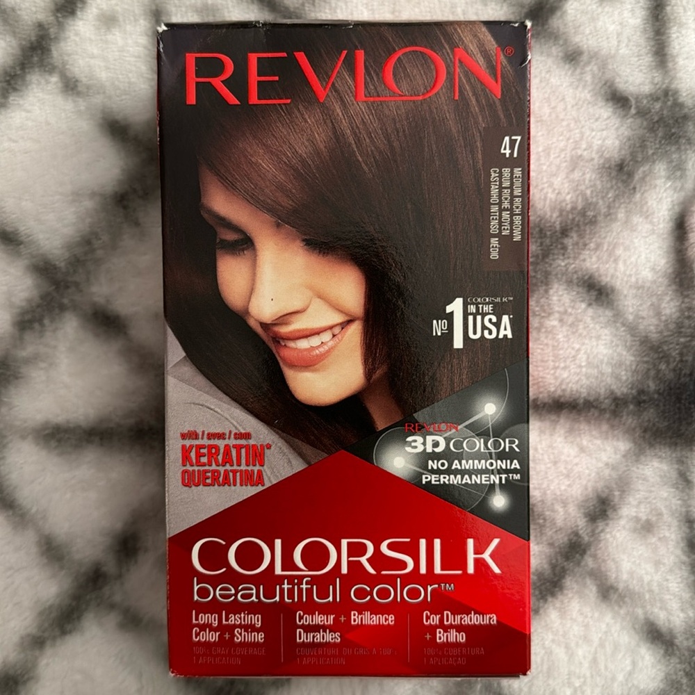 New Revlon ColorSilk hair color- #47 Medium Rich Brown